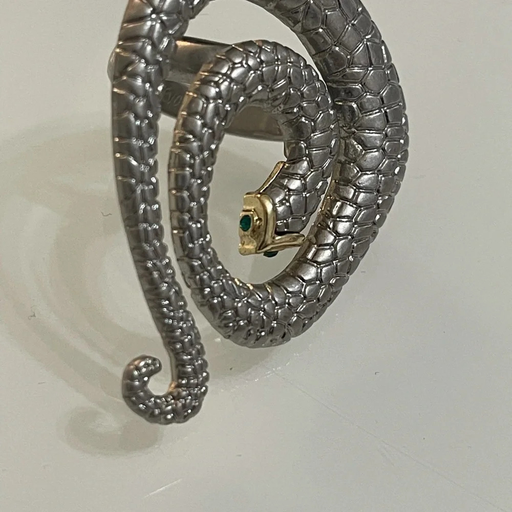 New York & Co Large Silver Tone Snake Ring - Picture 8 of 10